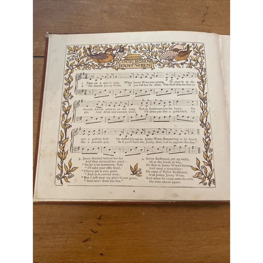 Antique 1880‎ 1st Ed. The Baby's Opera by Walter Crane Nursery Rhymes and Music